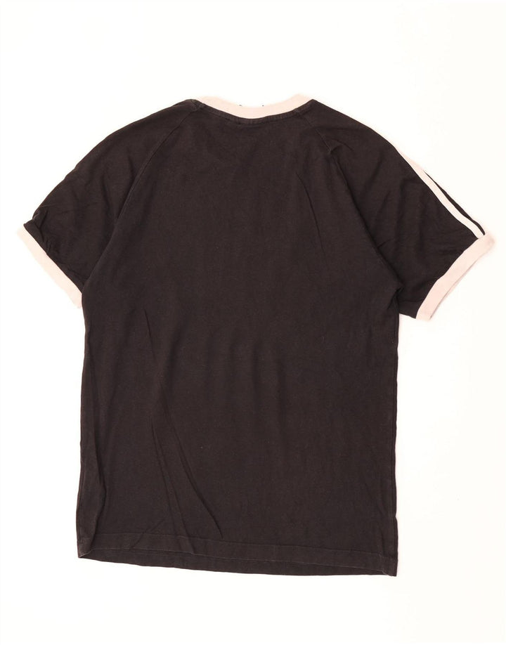 T-shirt Adidas da uomo Top media in cotone nero