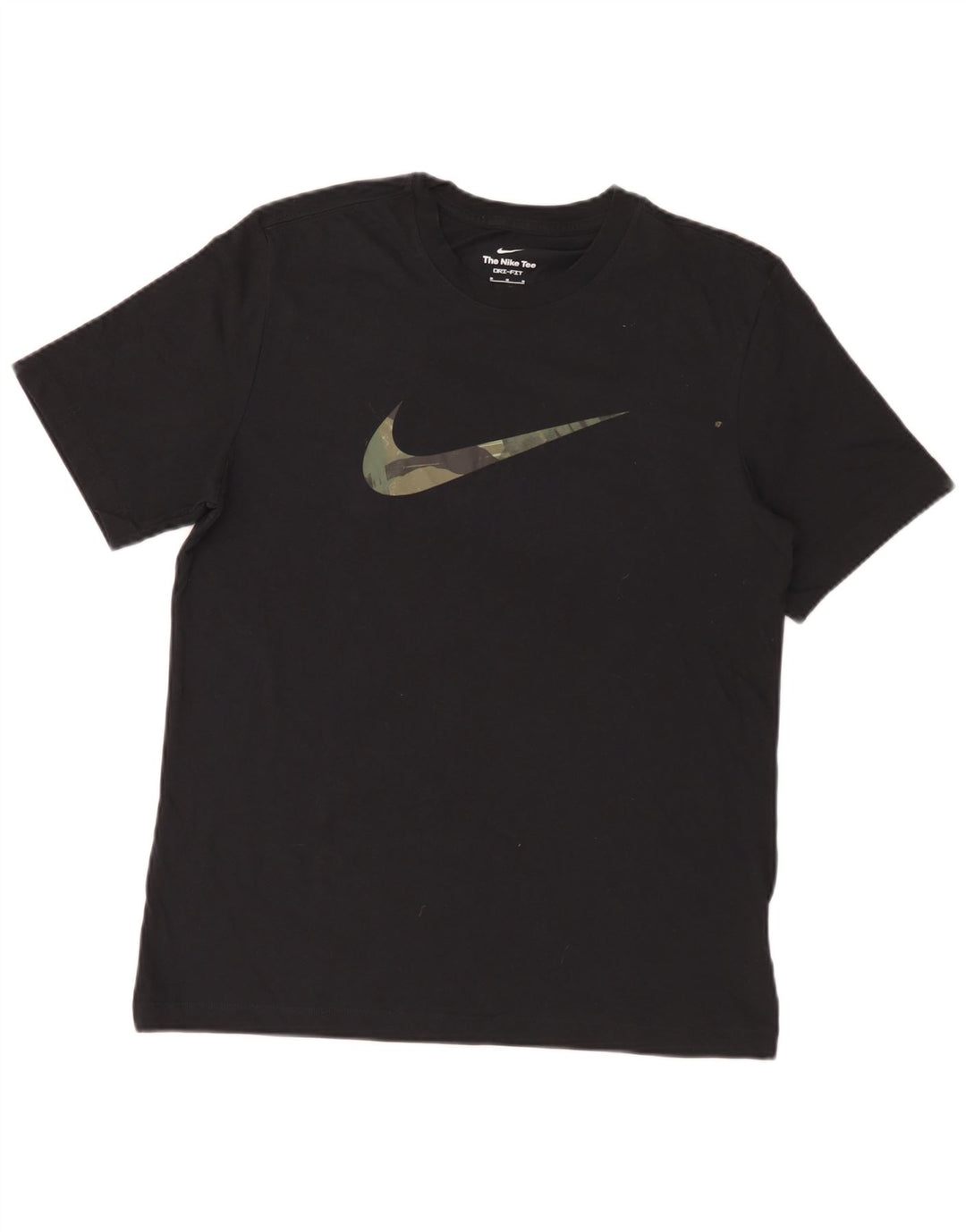 T-shirt grafica Nike Dri Fit da uomo in cotone medio nero