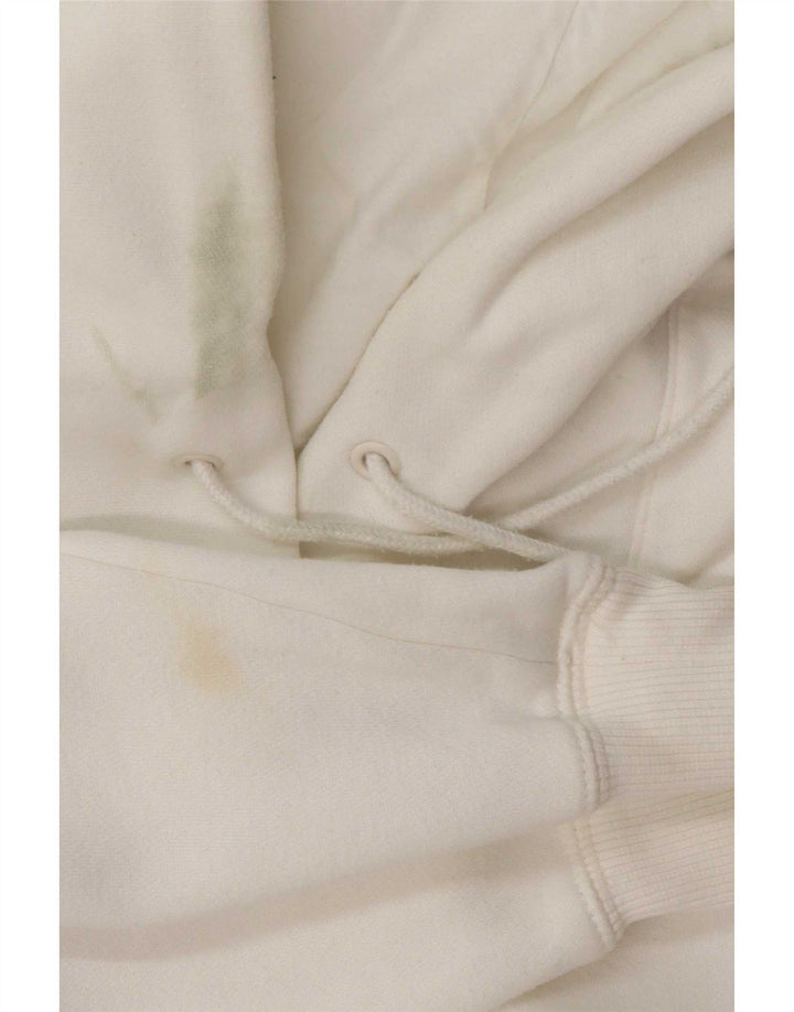 Maglia con cappuccio da donna Nike UK 14 cotone bianco medio