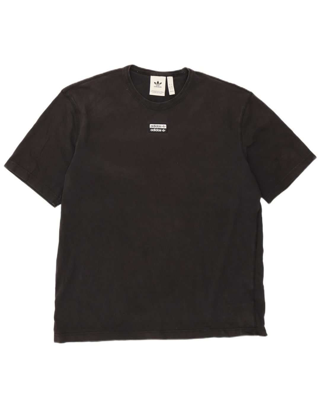 T-shirt Adidas da uomo con vestibilità regolare grafica, grande, in cotone nero