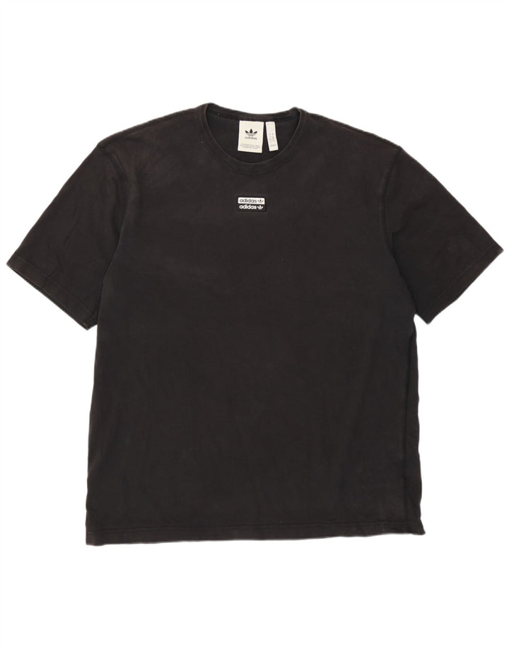 T-shirt Adidas da uomo con vestibilità regolare grafica, grande, in cotone nero