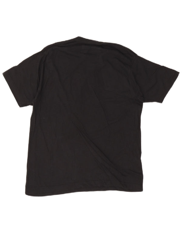 T-shirt grafica da uomo Dkny Top grande in cotone color block nero