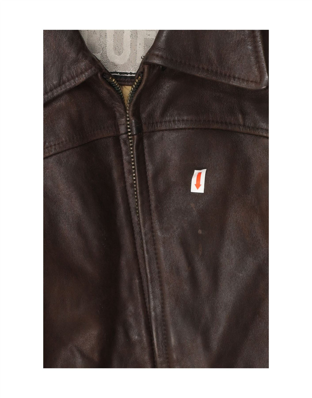VINTAGE Womens Leather Jacket EU 38 Medium Brown Leather Vintage Vintage and Second-Hand Vintage from Messina Hembry 
