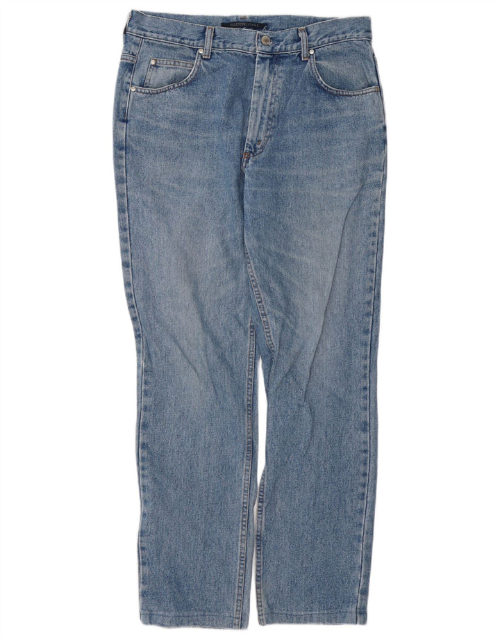 VALENTINO Jeans Dritti Uomo W34 L31 Cotone Blu