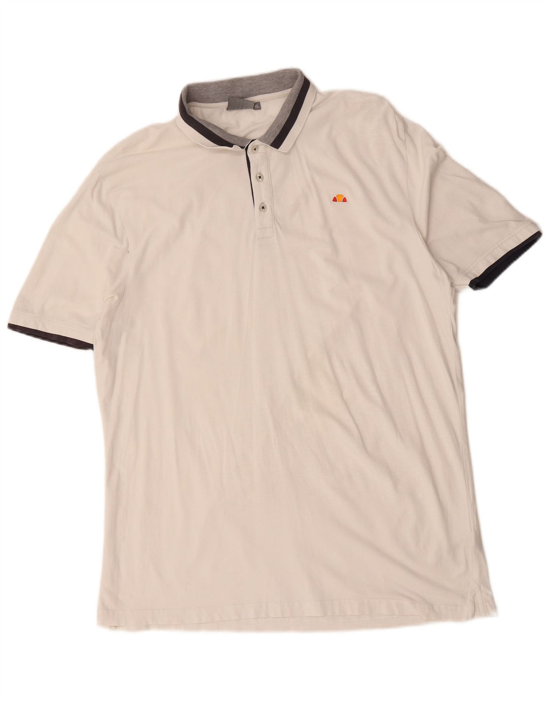 Polo da uomo Ellesse XL in cotone a righe bianche