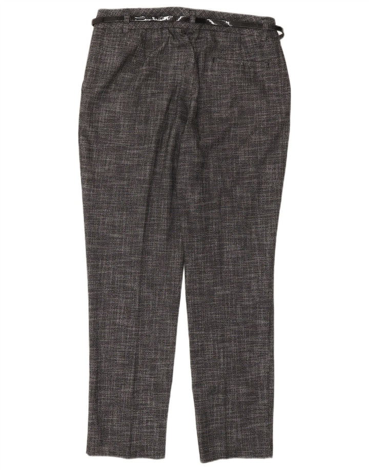 MONSOON Pantaloni casual corti da donna UK 10 Small W27 L28 Grigio chiazzato