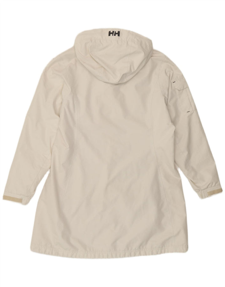 Impermeabile con cappuccio da donna Helly Hansen UK 16 Large Bianco
