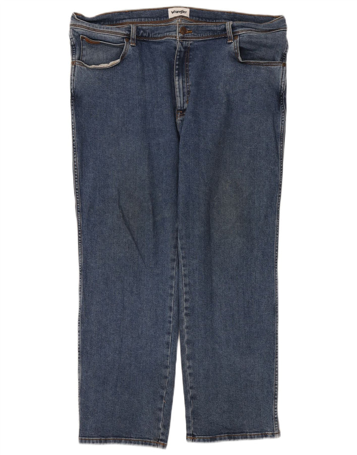 Jeans dritti da uomo Wrangler Texas W44 L30 cotone blu