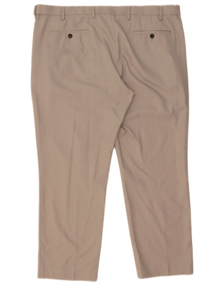 Pantaloni chino vestibilità regolare da uomo Marks & Spencer W42 L28 poliestere grigio