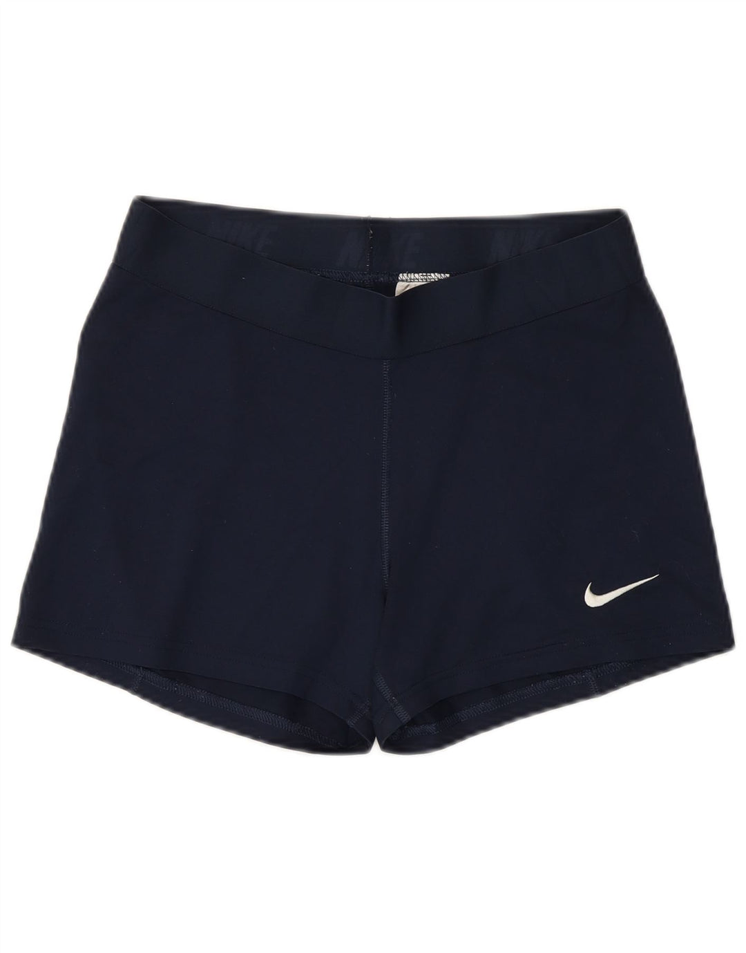 Pantaloncini sportivi NIKE da donna Dri Fit UK 14 Large blu navy in poliestere