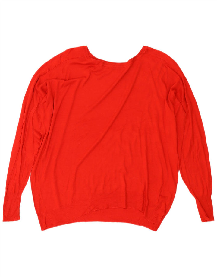 Maglione maglione oversize con scollo a barca da donna Zara UK 10 piccolo rosso