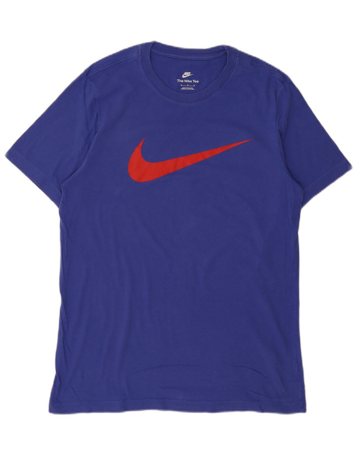 NIKE Mens Graphic T-Shirt Top Medium Purple Cotton