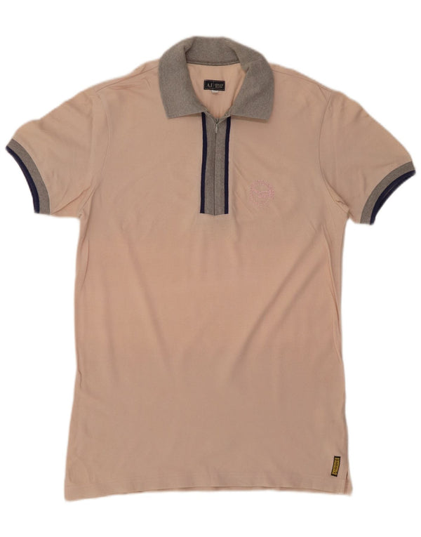 ARMANI JEANS Polo Uomo Cotone Rosa Medio