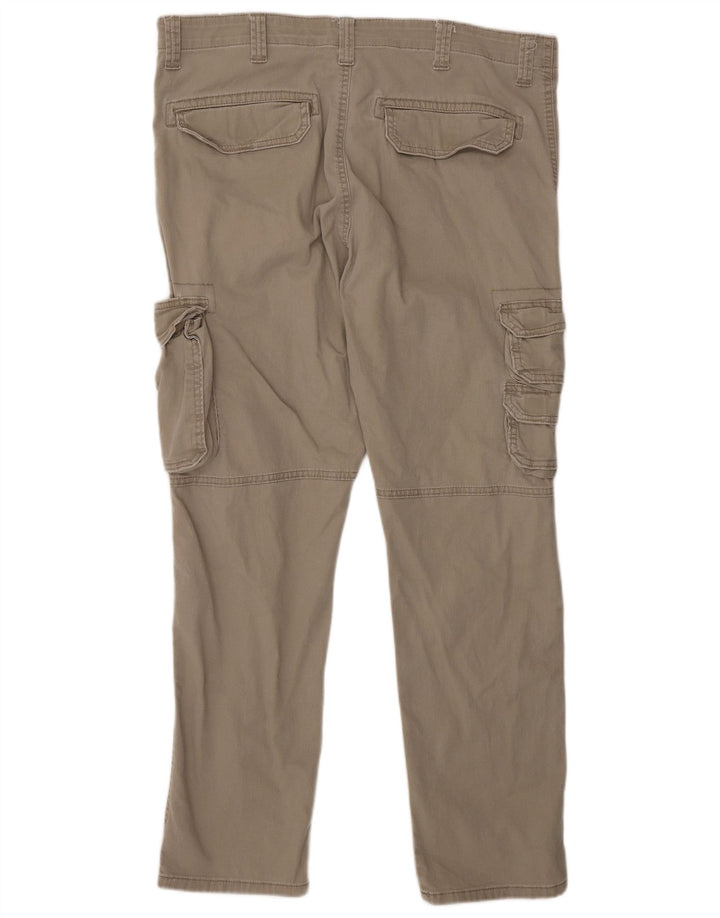 Pantaloni cargo affusolati vestibilità regolare da uomo WRANGLER W36 L30 cotone grigio