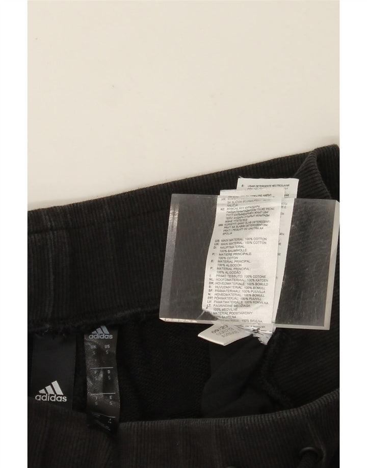 Pantaloni da tuta con grafica ADIDAS da donna Joggers UK 10 piccoli cotone nero