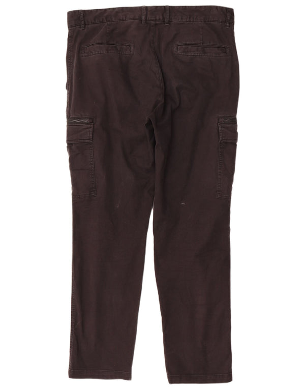 Pantaloni cargo affusolati da uomo Hugo Boss IT 52 XL W38 L31 cotone nero