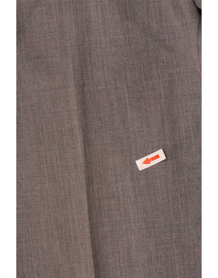 Pantaloni da abito dritti da uomo Marks & Spencer W40 L29 Lana grigia