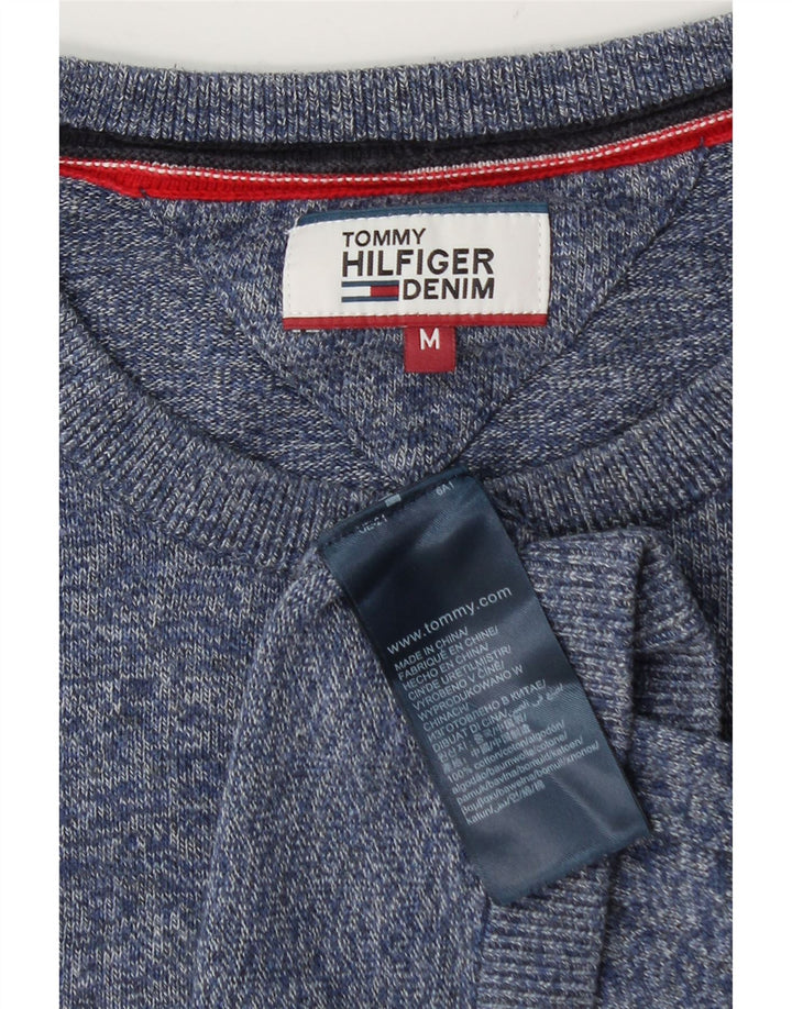 Maglione maglione girocollo da uomo Tommy Hilfiger medio blu navy screziato