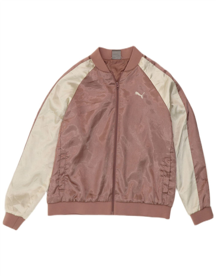 Giacca da tuta grafica da donna Puma UK 12 poliestere rosa medio