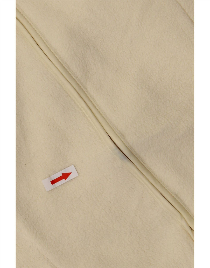 Giacca in pile con cappuccio da donna Calvin Klein Jeans UK 18 XL poliestere bianco sporco