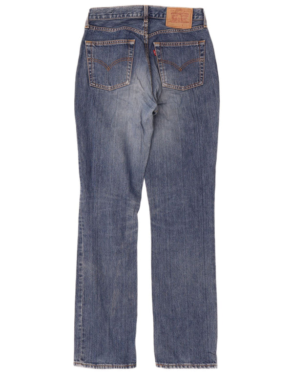 Levi's Womens 595 Straight Jeans W31 L34 Blue Cotton