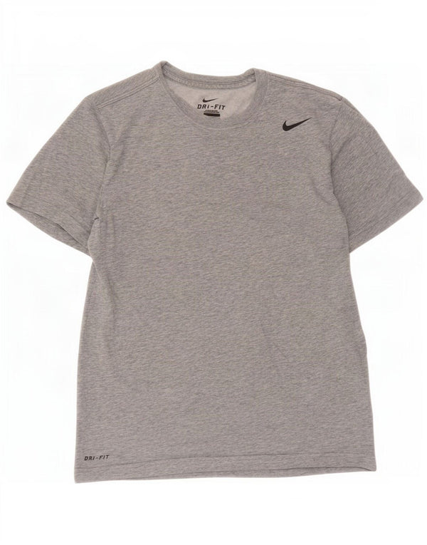 Nike Mens Dri Fit T-Shirt Top Small Grey Cotton