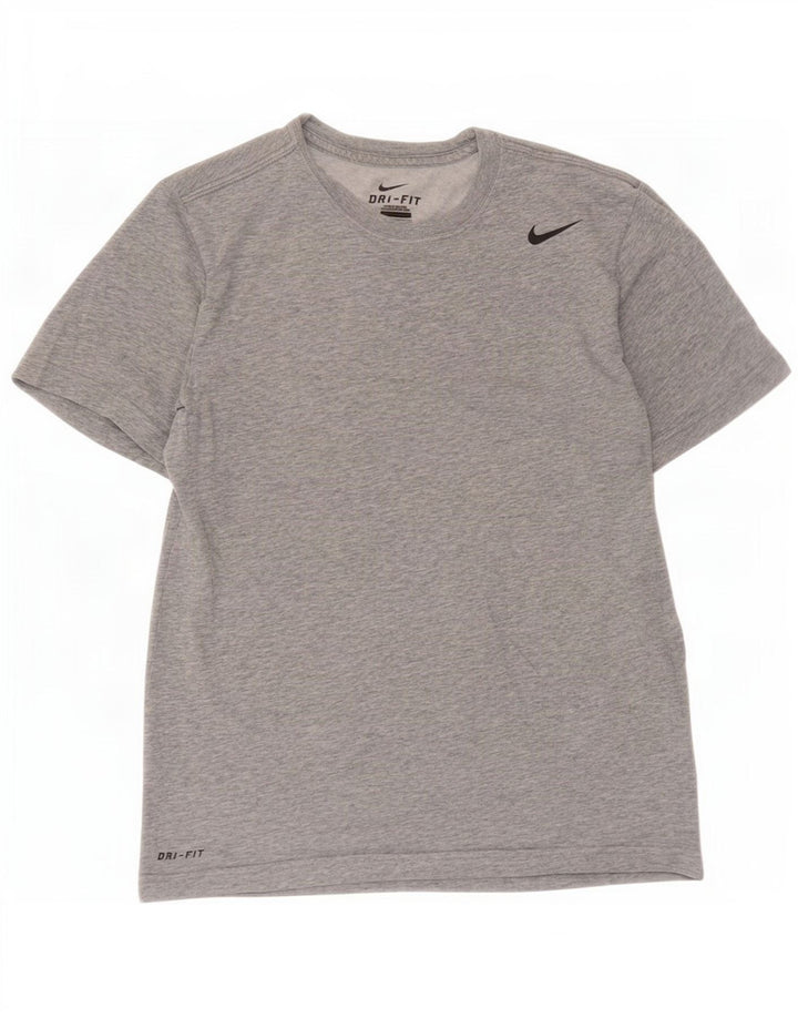 T-shirt Nike Dri Fit da uomo piccola in cotone grigio
