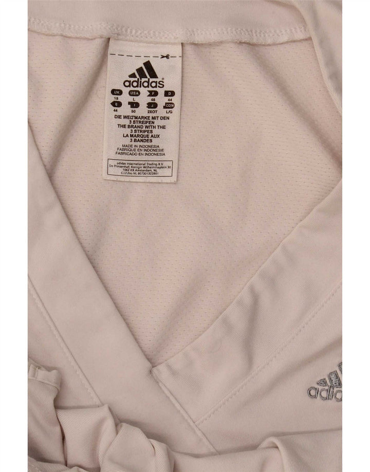 Canotta Adidas Climalite da donna UK 18 XL bianca