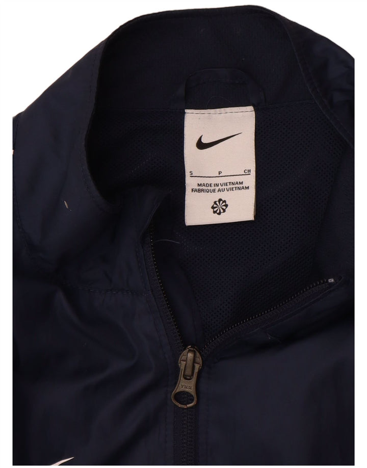 Giacca antipioggia Nike da uomo piccola in poliestere blu navy
