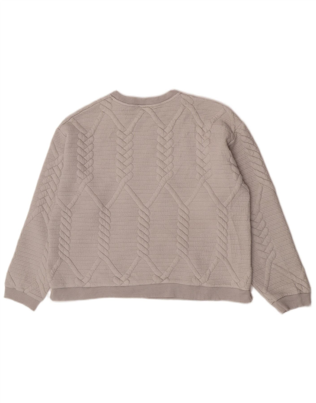 Felpa Zara da donna maglione UK 16 grande poliestere grigio