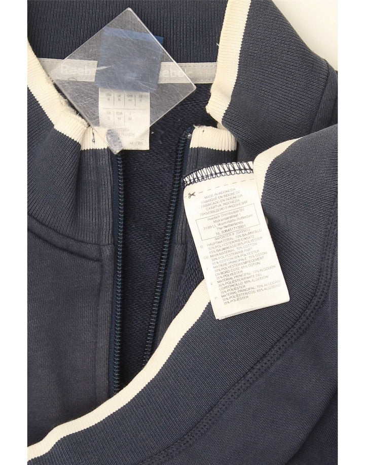 Giacca da ginnastica da uomo Reebok Small in cotone blu navy