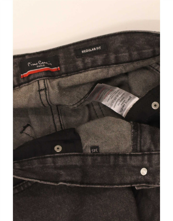 Jeans dritti vestibilità regolare da uomo Pierre Cardin W34 L31 cotone grigio