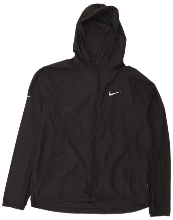 Giacca da corsa con cappuccio da donna Nike UK 14 media nera