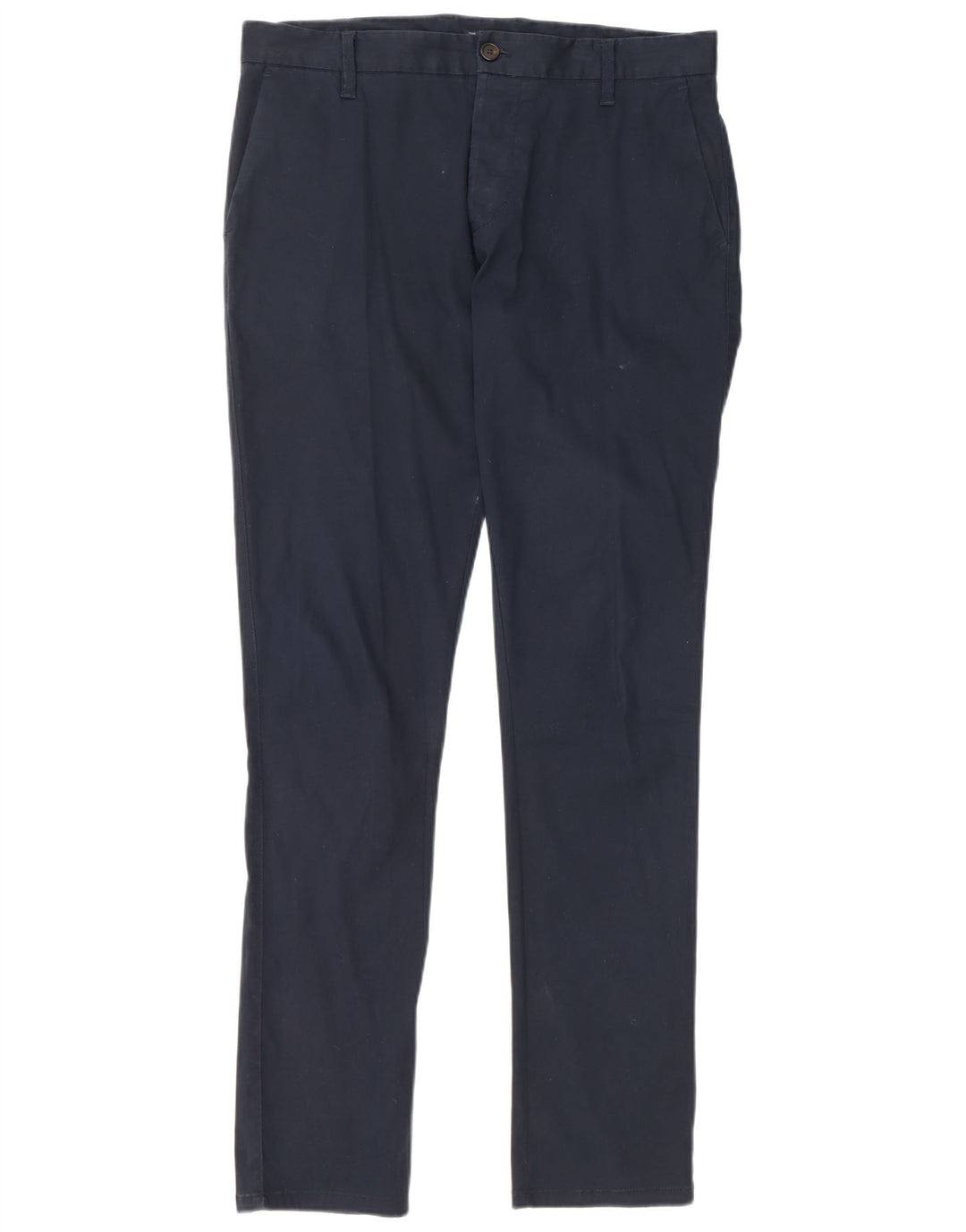 Pantaloni chino slim da uomo ARMANI IT 48 medio W32 L33 cotone blu navy