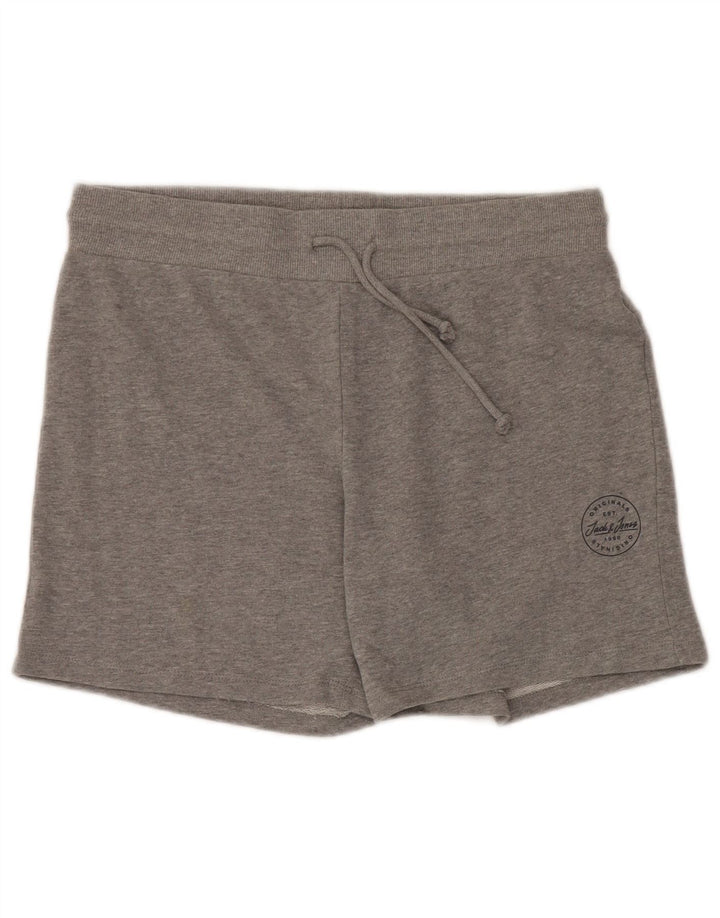 JACK & JONES Pantaloncini sportivi da uomo grandi in cotone grigio