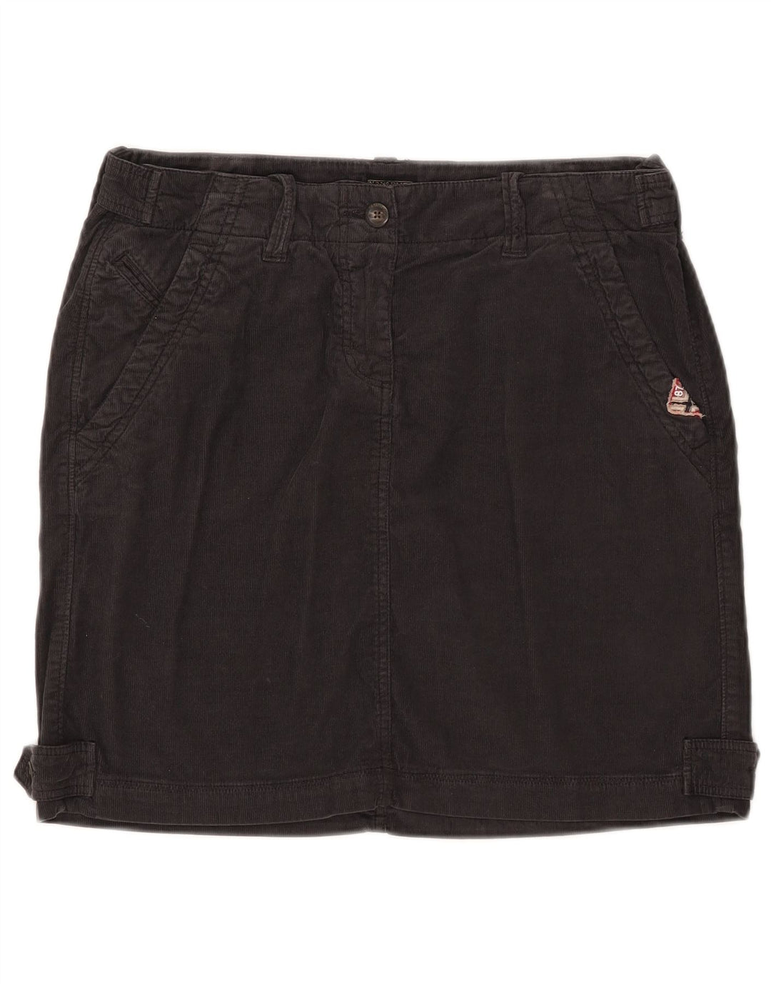 Gonna da donna in velluto a coste geografico NAPAPIJRI IT 44 media W32 cotone nero