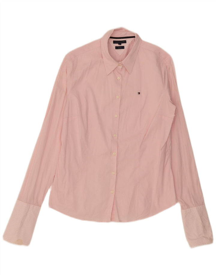 Camicia formale da donna Tommy Hilfiger US 10 Large Pink Striped