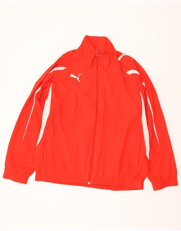 Giacca da tuta da uomo Puma Large rossa in poliestere color block