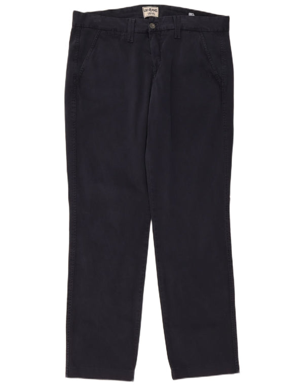 Pantaloni Chino Regular Da Uomo Liu Jo W36 L31 Blu Navy In Cotone