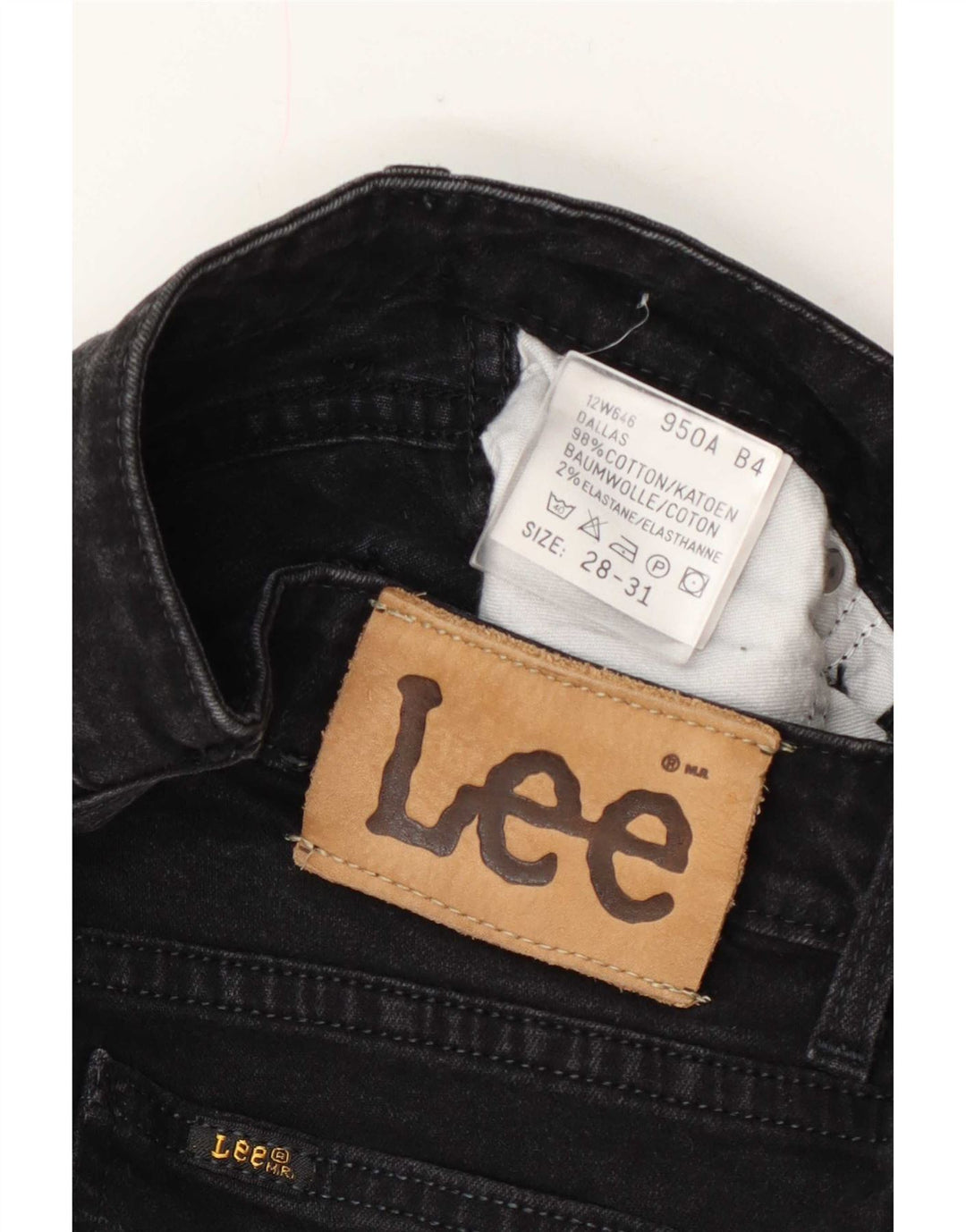 Jeans Lee a vita alta da donna W28 L31 cotone nero
