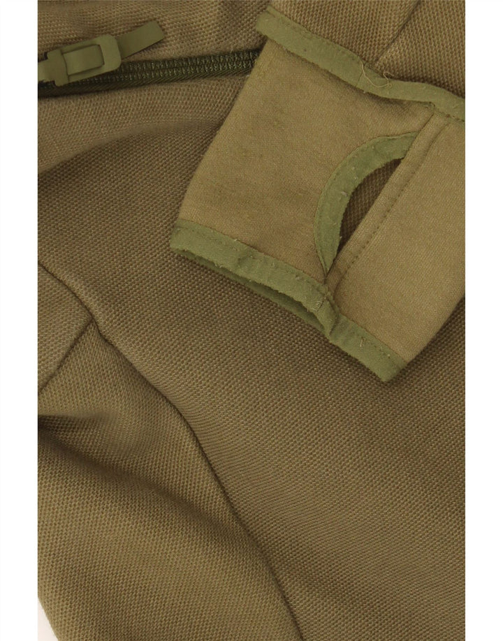 Maglione con cappuccio e zip grafica da uomo ADIDAS grande color kaki