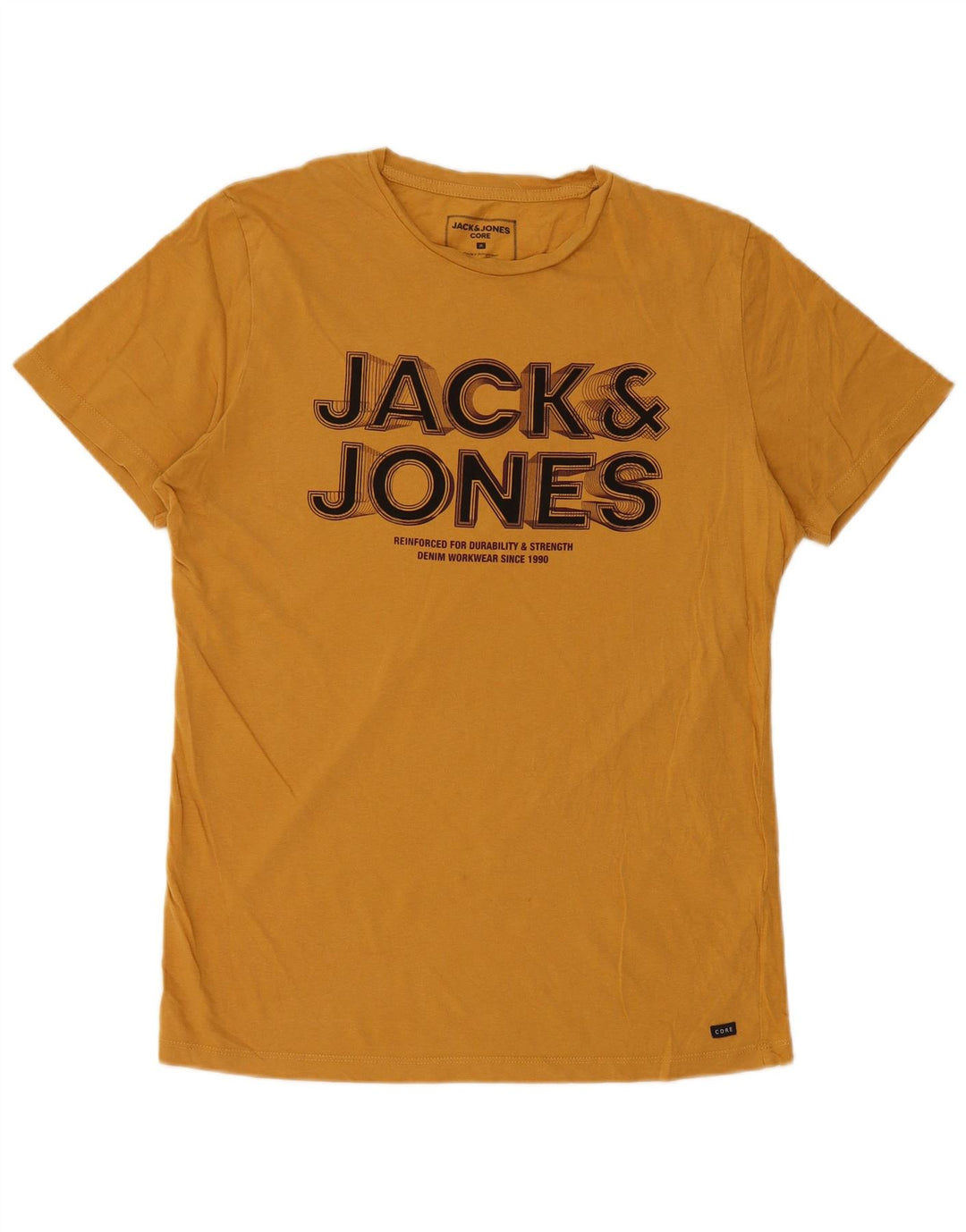 T-shirt grafica da uomo Jack & Jones Top in cotone giallo medio