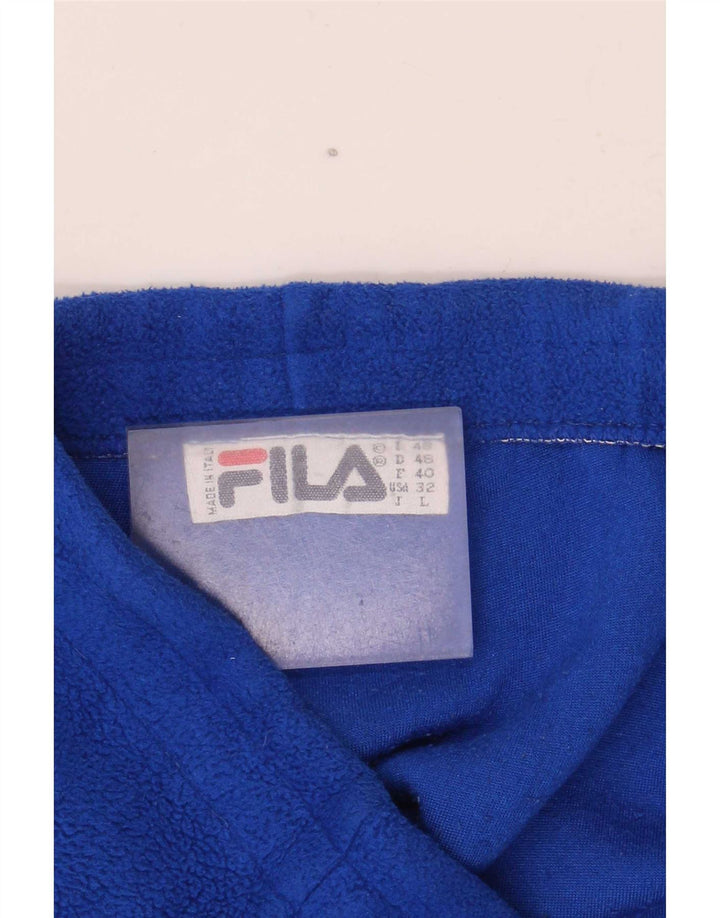 Pantaloni da tuta in pile da donna Fila IT 46 Large Blu geometrico