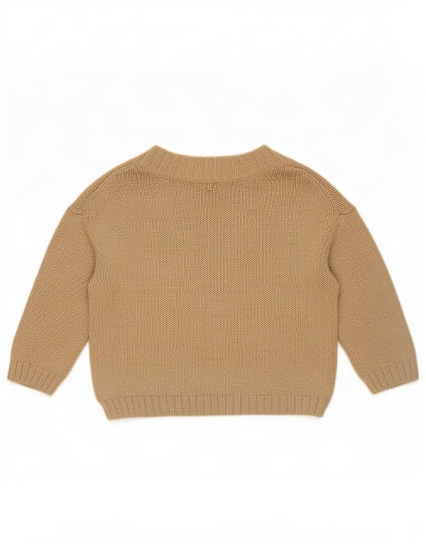 Gap Maglione da donna con scollo a barca corto con maniche a 3/4 UK 14 Beige medio