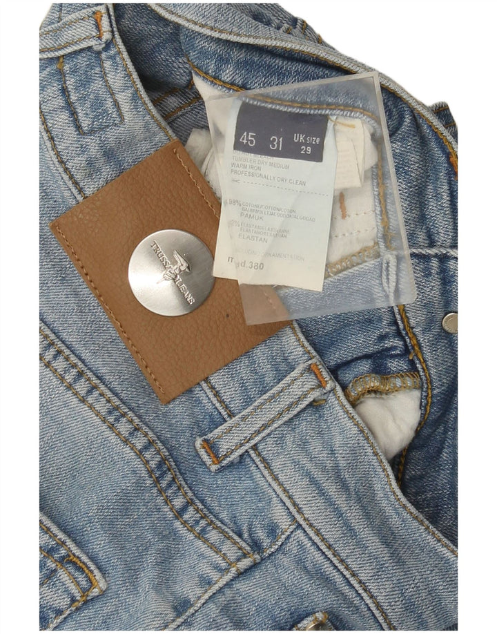 Jeans Dritti Donna Trussardi W29 L31 Cotone Blu