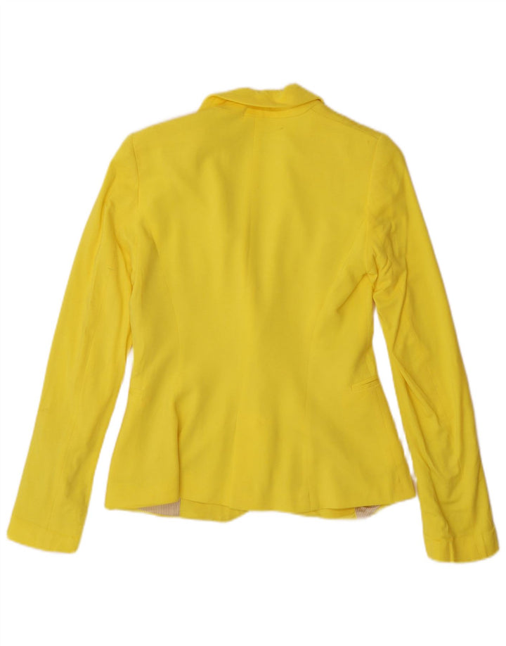 Giacca Blazer a 1 Bottone da Donna Zara UK 6 XS Viscosa Gialla