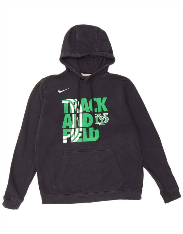 Felpa con cappuccio grafica Nike da uomo in cotone nero medio