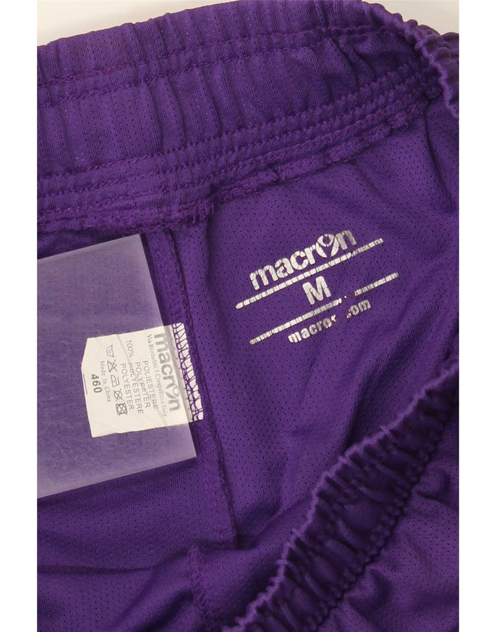 Pantaloncini sportivi da uomo Macron in poliestere color block viola medio