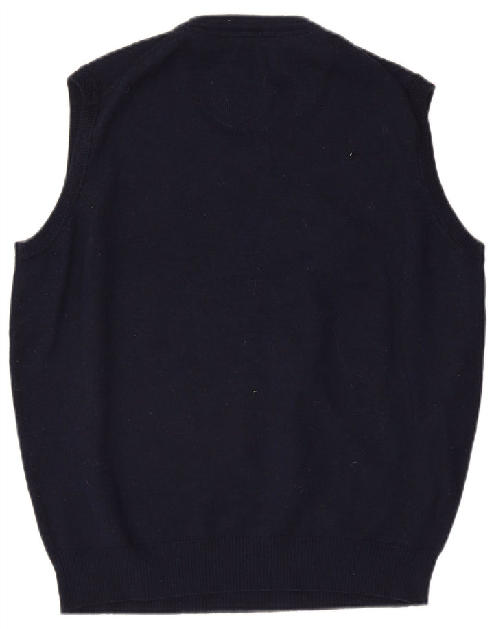 A.W.DUNMORE Mens Vest Tank Top IT 56 XL Navy Blue Wool