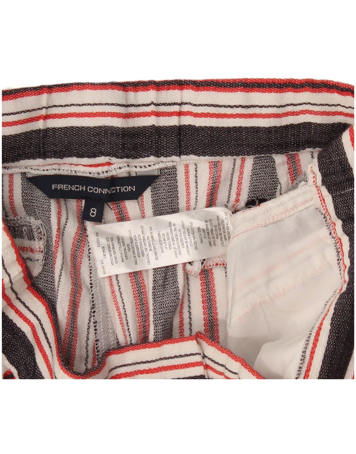 Pantaloncini chino da donna French Connection UK 8 piccoli W28 a righe multicolori